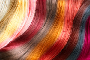 Template of various hair colors.